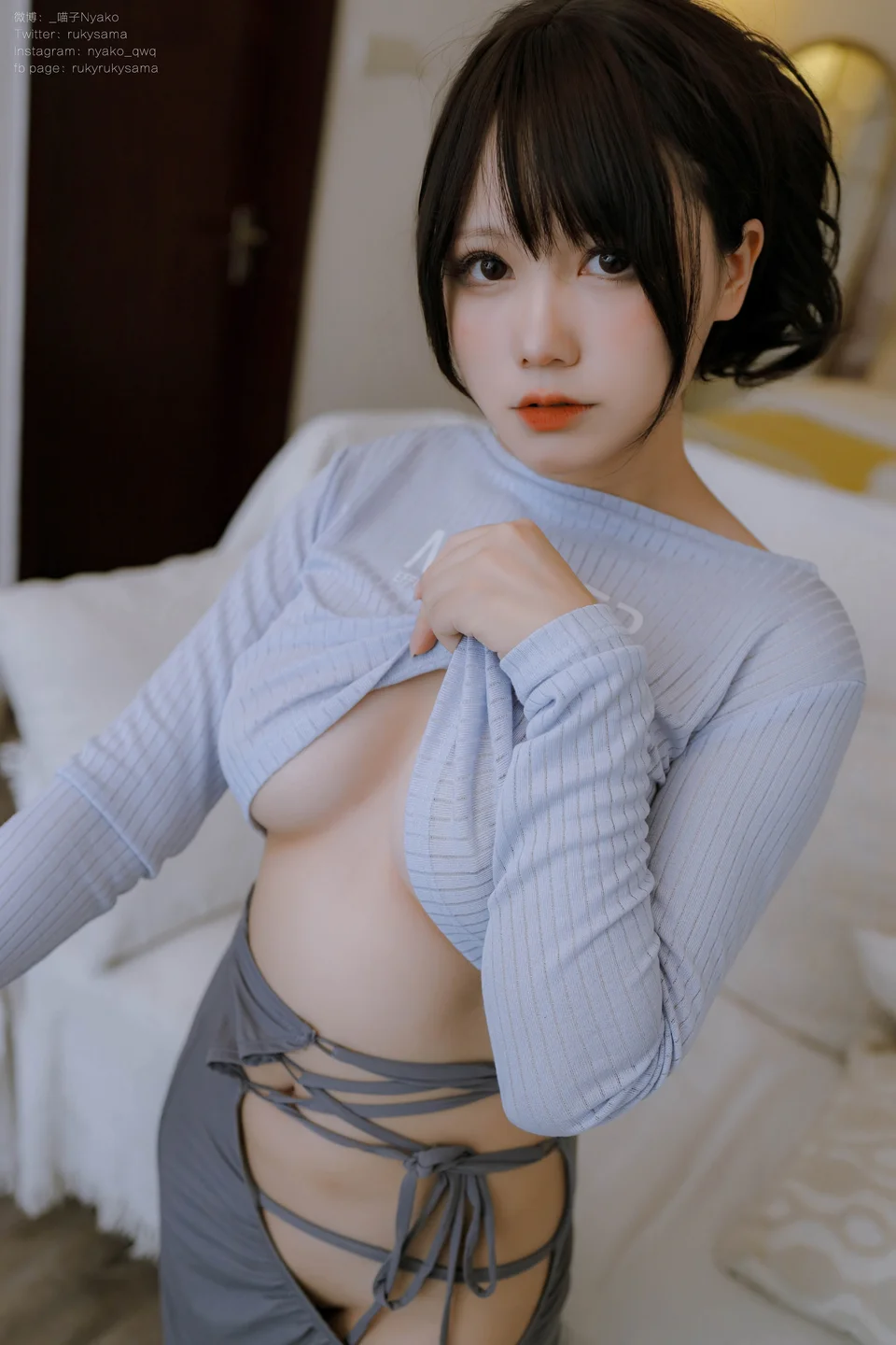 Nyako喵子 - 吉他妹妹 连衣裙 [71P,1V-712MB] tg@simisebaisi 【丝足阁】031.webp